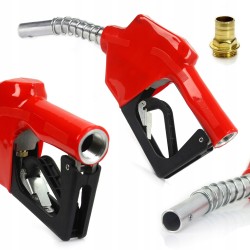 Pistola per Pompa Elettrica | Portata 40-60 Litri/min | Funzione di Troppopieno | Blocco del Grilletto a 3 Stadi | per Carburante Olio Diesel Benzina
